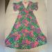 Lilly Pulitzer Dresses | Lilly Pulitzer Dress Size M Bright Colors Only Worn Once! | Color: Green/Pink | Size: M