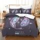 Pisces Fashionable 3D Printed Bedding Set, Soft Microfiber Quilt Covers,Constellation Galaxy Celestial Stylish Bedding for Adults With Zipper Closure Pillowcases,for Birthday Gift Double（200x200cm）