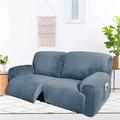 Recliner Sofa Chair Covers, Stretch Reclining Couch Covers, Recliner Chair Cover 2 Seater, 6-Pcs Extra Wide 75" - 100", Thick Soft Washable,Recliner Sofa Slipcovers For Living Bedroom Home,G