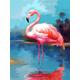 Paint by Numbers Flamingo 24x32in Paint by Numbers for Adults Beginners DIY Crafts for Adults Art Painting Kit Acrylic Pigment Drawing Paintwork Animal Paint by Numbers Kit for Home Decor