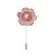 4.5 * 9CM 15/30PCS Guaze Chiffon Flower Silver Satin Flower Lapel Pin Badge Flower Corsage Satin Rose Flower/Rose Lapel Pin Brooch Pin