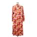 ELOQUII Casual Dress - Midi: Burgundy Print Dresses - New - Women's Size 14 Plus