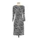 Anne Klein Cocktail Dress: Gray Animal Print Dresses - Women's Size 2