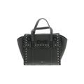 Kate Spade New York Leather Satchel: Black Solid Bags