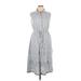 Calvin Klein Casual Dress - Shirtdress: Gray Dresses - Women's Size 14