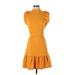 Tommy Hilfiger Casual Dress - DropWaist: Orange Solid Dresses - Women's Size 2