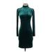 Forever 21 Contemporary Cocktail Dress: Teal Solid Dresses - Women's Size Small