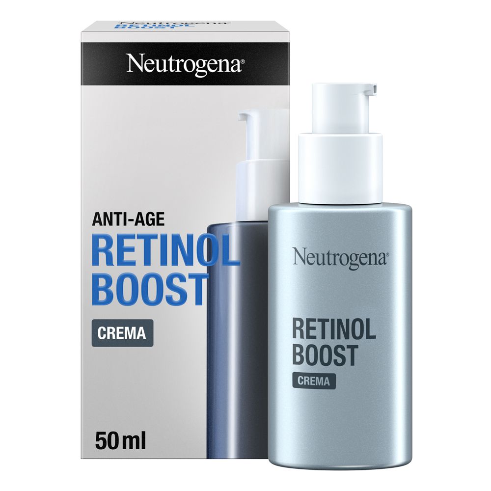Neutrogena Retinol Boost Crema Viso 50 ml, viso antirughe con Retinolo