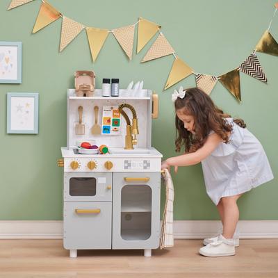 Teamson Kids Little Chef Memphis Wooden Play Kitchen with Accessories
