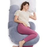 Pregnancy Pillow, Original F Shaped Maternity Pillow for Pregnant Women with Adjustable Wedge Pillow, Full Body Support