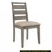 Weathered Gray Finish Rustic Style Dining Side Chair 2pc Set Upholstered Seat Transitional Framing Wooden Furniture