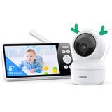 Video Baby Monitor, Baby Monitor with 1080P Camera, 5" HD Screen with 4000mAh Battery, Night Vision, Two-Way Talk