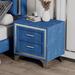 2-Drawer Nightstand with Metal Legs for Bedroom, Mid Century Nightstand Fully Assembled Except Legs and Handles