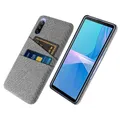 Xperia 10 III Pour Sony Xperia 10 III II IV De Luxe Double Carte Tissus Texture Housse Pour Sony