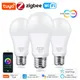 Tuya inda Zigbee-Lampe LED intelligente WiFi ampoule LED RVB CW WW 15W 18W nous-mêmes avec