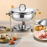 4 l runde Chafing Dish Food Warmer Tablett Buffet Catering Edelstahl runde Chafing Dishes