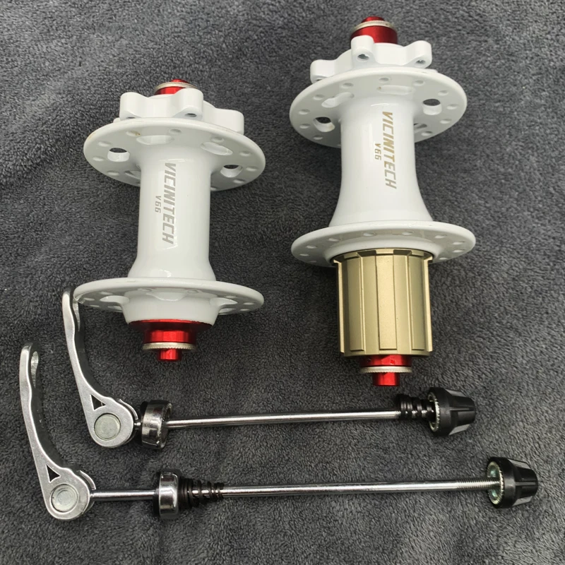 Weiß leicht 2 Lager 24 28 h Mountainbike Scheibe Schnell verschluss Fahrrad nabe Image