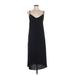 See You Monday Casual Dress - High/Low: Black Solid Dresses - Women's Size Large