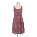 Lularoe Casual Dress - Midi: Burgundy Polka Dots Dresses - Women's Size Small