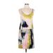 Ariella Casual Dress - Slip dress: Yellow Paint Splatter Print Dresses - Women's Size Large