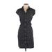 Tommy Hilfiger Casual Dress - Shirtdress: Black Dresses - Women's Size Large