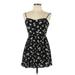 Love Tree Casual Dress - Mini: Black Floral Dresses - Women's Size Large