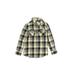 Urban Pipeline Long Sleeve Button Down Shirt: Yellow Plaid Tops - Kids Boy's Size Small
