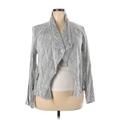 Lane Bryant Blazer Jacket: Gray Jackets & Outerwear - Women's Size 18 Plus