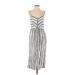 Zara Casual Dress: Ivory Stripes Dresses - Women's Size Small