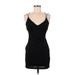 B. Darlin Casual Dress - Slip dress: Black Solid Dresses - Women's Size 9