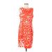 Ronni Nicole Casual Dress - Sheath: Orange Graphic Dresses - Women's Size 10