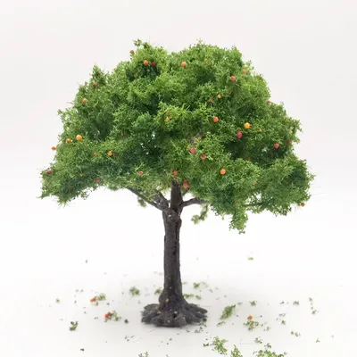 15cm simulated fruit tree model wire tree miniature landscape model dollhouse scale train railway