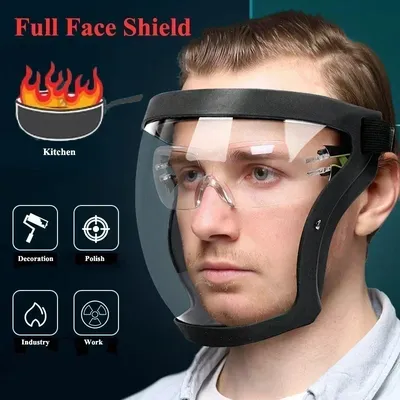 Work Protection Mask Full Face Protector Shield Transparent Facial Protector Face Protective Screen