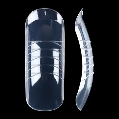 140pcs/Box WIDE Size Big Curve Long Dual Nail Forms Finger Gel Quick Building Extension Mold Fake