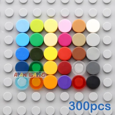 Round Building Blocks 1x1, 33color, educational and creative toys for children, size compatible with
