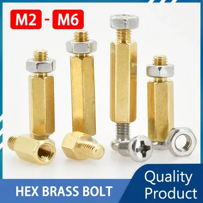 Brass Bracket Board Rack Stud Thread Hex Hexagon Motherboard Standoff PCB Pillars Spacers M2 M2.5 M3