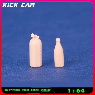 Kickcar 1/64 Valve Bottle Model Car Diorama Uncolored Resin Garage Scene Repair Tools Decoration