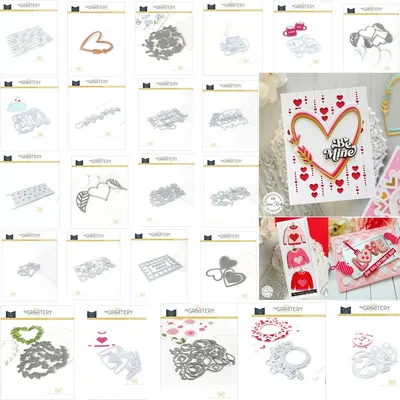 Valentines Day Love Hearts Collection New Metal Cutting Dies Hot Foil for Gift Card Making Scrapbook