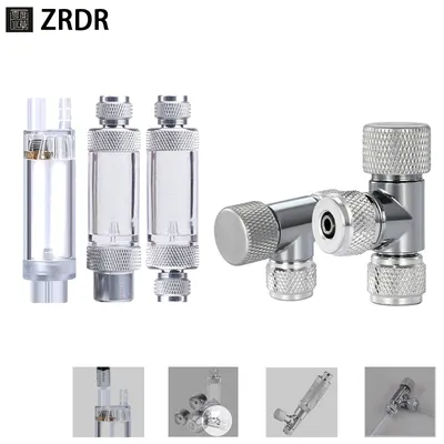 ZRDR fish tank CO2 bubble counter Aquarium CO2 generator regulator equipment Metal single head
