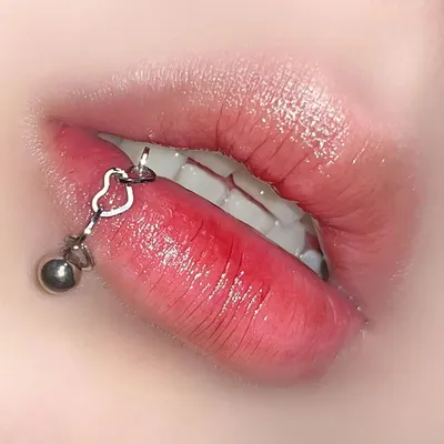 Love Chain Lip Ring One-nail Dual-purpose Detachable Piercings Ornament Round Ball Pointed Toe Lip