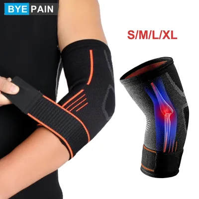 BYEPAIN 1Pcs Fitness Elbow Brace Compression Support Sleeve for Tendonitis, Tennis Elbow, Golf
