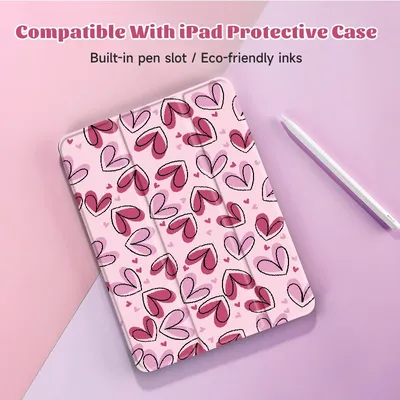 Love Case Compatible With iPad iPad 9.7-Inch (6th/5th Generation, 2018/2017)Mini4/5 ,Air4/5 10.9in,With Pen Holder