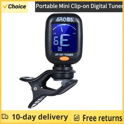 Tuner AT-101 Mini Portable Clip-on Electronic Tuner Super Sensitive 12 Equal Temperament Guitar