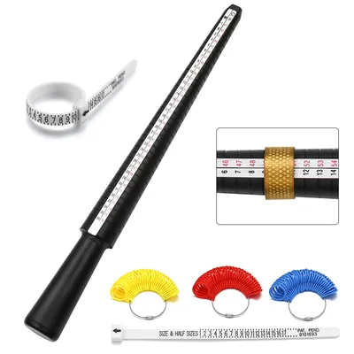 1pcs Professional Jewelry Tools Ring Mandrel Stick Finger Gauge Ring Sizer Measuring UK/US Size For