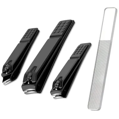 4Pcs/Set Nail Clippers Stainless Steel Anti Splash Fingernail Cutter Manicure Tools Bionics Design