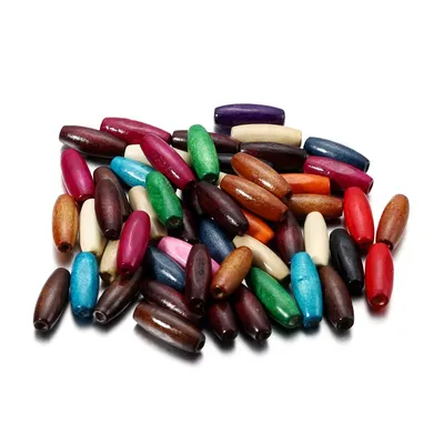20/50Pcs Oval Wood Bead Loose Wooden Beads Spacer Beading for DIY Bracelet Necklace Jewelry Findings Making Accessories