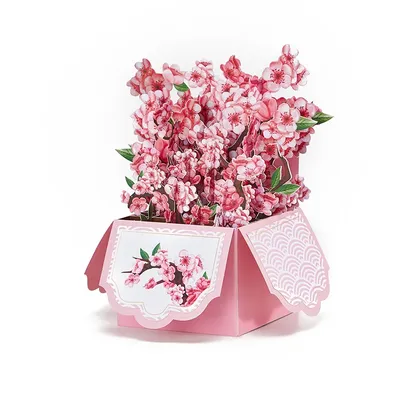 Butterflies Flower Pop Up Cards Paper Flower Bouquet Card Box 3D Popup Flower Greeting Cards for