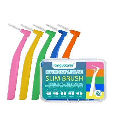 Kingubznis 20pcs Interdental Brush For Dental Orthodontics Clean Between Teeth Cleaning Tools Soft