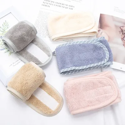 Women Adjustable SPA Facial Headband Bath Makeup Hair Band Headbands for Face Washing Soft Toweling
