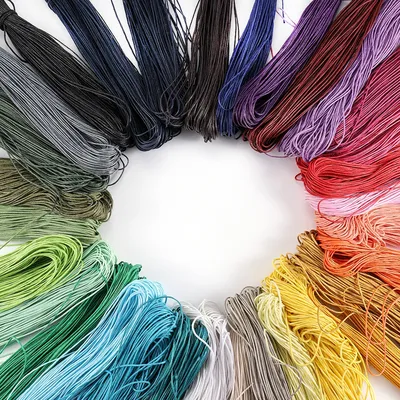 65m/Lot Waxed Cotton String Beading Cord Rope 1mm For Bracelet And Necklace Jewelry Making Weaving Supplies Accessories